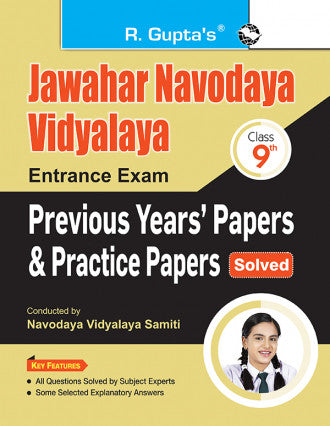Jawahar Navodaya Vidyalaya (Class 9th) Entrance Exam - Previous Years' Papers & Practice Papers (Solved)