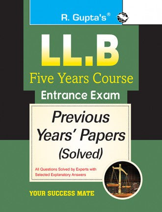 LL.B Five Years Course Entrance Exam Previous Years' Papers [Solved]